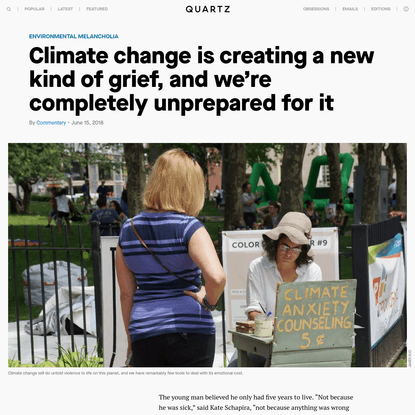 Climate change is creating a new kind of grief, and we're unprepared for it