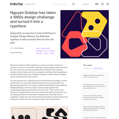 Nguyen Gobber has taken a 1960s design challenge and turned it into a typeface