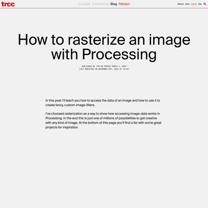 How to rasterize an image with Processing • tim rodenbröker creative coding