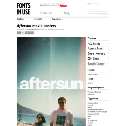 Aftersun movie posters