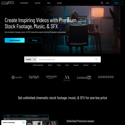 FILMPAC Cinematic Stock Footage and Premium Stock Music