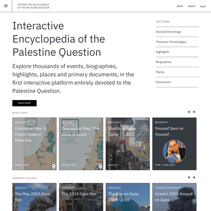Interactive Encyclopedia of the Palestine Question – palquest