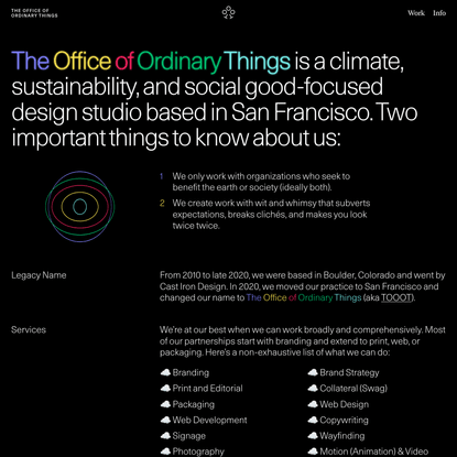 About → The Office of Ordinary Things