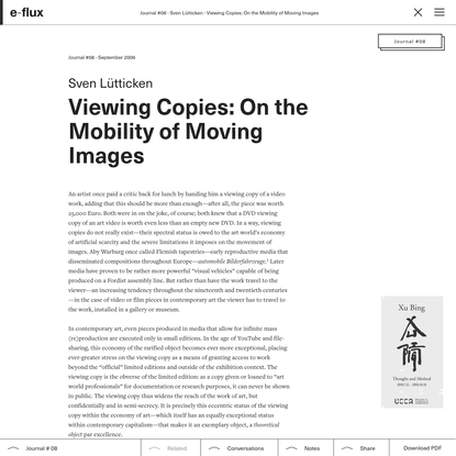Viewing Copies: On the Mobility of Moving Images