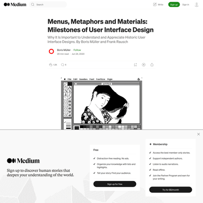 Menus, Metaphors and Materials: Milestones of User Interface Design