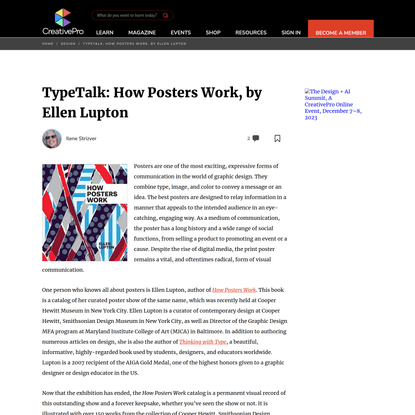 TypeTalk: How Posters Work, by Ellen Lupton | CreativePro Network