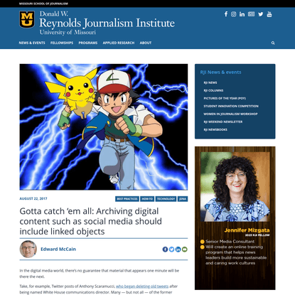 Gotta catch ’em all: Archiving digital content such as social media should include linked objects
