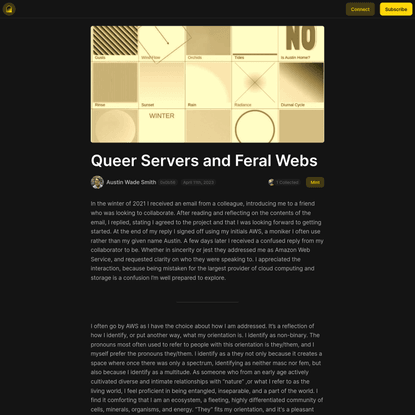 Queer Servers and Feral Webs (2023) - Austin Wade Smith
