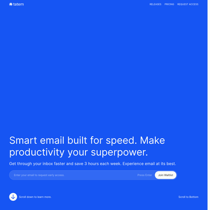 Smart email built for speed - Tatem