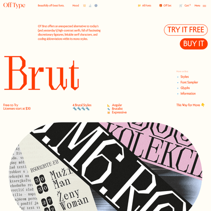 OT Brut - Free to try Brutalist and Angular font