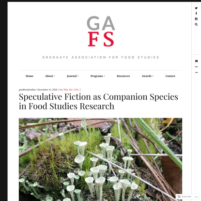 Speculative Fiction as Companion Species in Food Studies Research