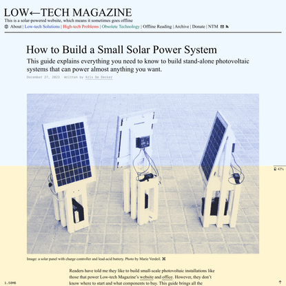 How to Build a Small Solar Power System