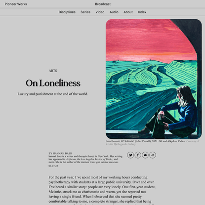 On Loneliness | Broadcast