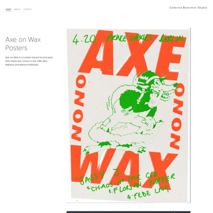 Axe on Wax Posters