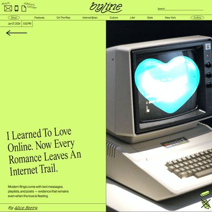 I Learned To Love Online. Now Every Romance Leaves An Internet Trail.