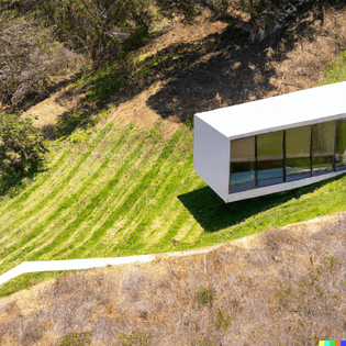 dall-e-2022-12-01-15.08.52-a-southern-california-midcentury-modern-small-cabin-in-the-style-of-alvaro-siza-on-a-steep-grassy...