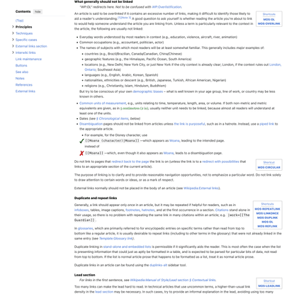 Wikipedia:Manual of Style/Linking - Wikipedia