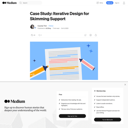Case Study: Iterative Design for Skimming Support