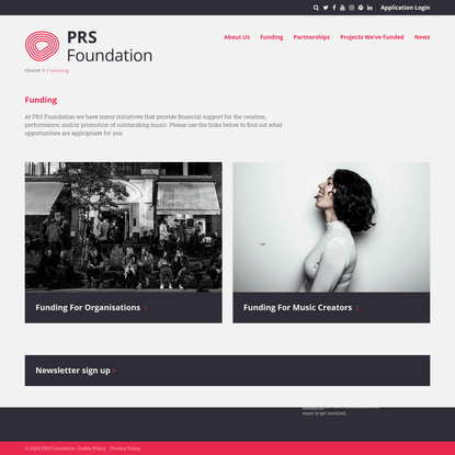 Funding - PRS for Music Foundation