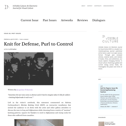 Knit for Defense, Purl to Control
