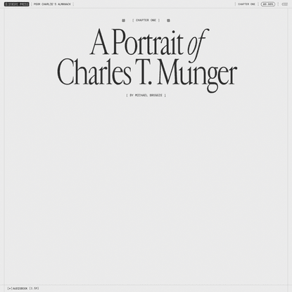 Poor Charlie’s Almanack: The Essential Wit and Wisdom of Charles T. Munger