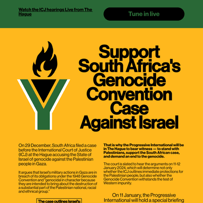 Support South Africa’s case against Israel