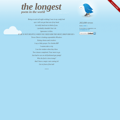 The Longest Poem in the World