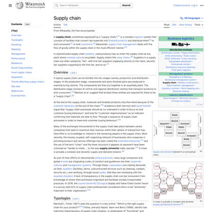 Supply chain - Wikipedia