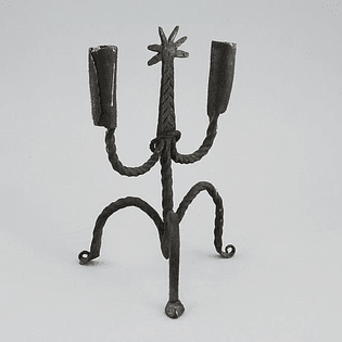 candlestick, wrought iron, 18th century