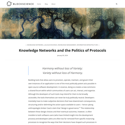 Knowledge Networks and the Politics of Protocols