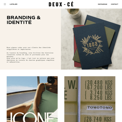 Branding & Identité — Atelier Deux-Cé