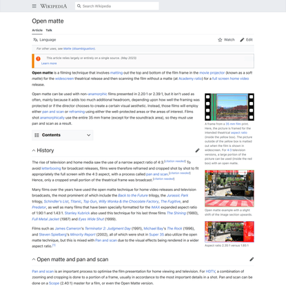 Open matte - Wikipedia