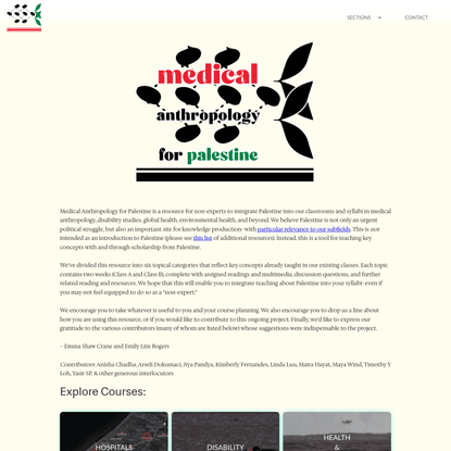 Medical Anthro for Palestine