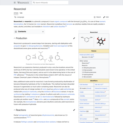 Resorcinol - Wikipedia