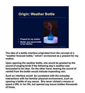 weather bottle origin