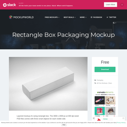 Rectangle Box Packaging Mockup | MockupWorld