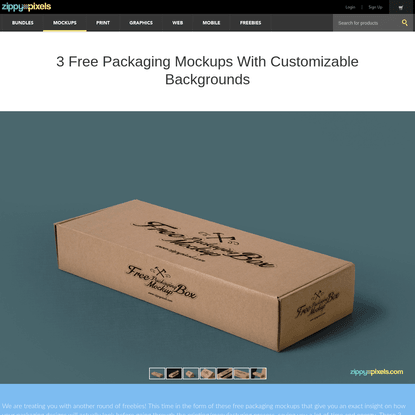 3 Free Packaging Mockups | ZippyPixels