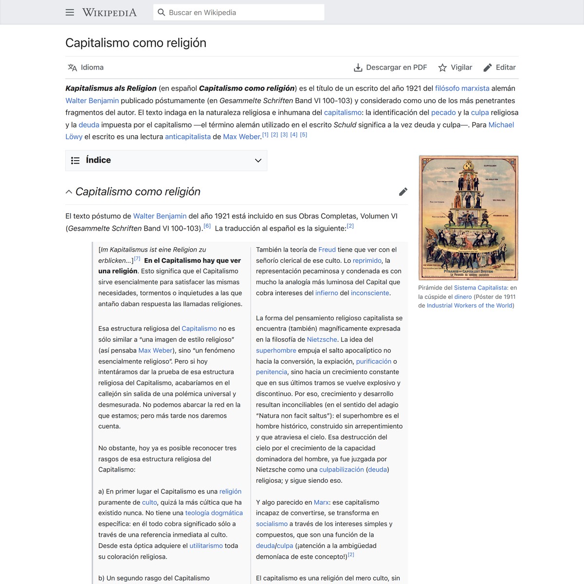 Capitalismo como religión Wikipedia, la enciclopedia libre — Are.na
