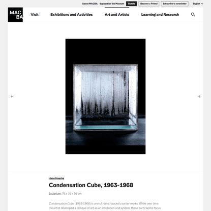 Condensation Cube