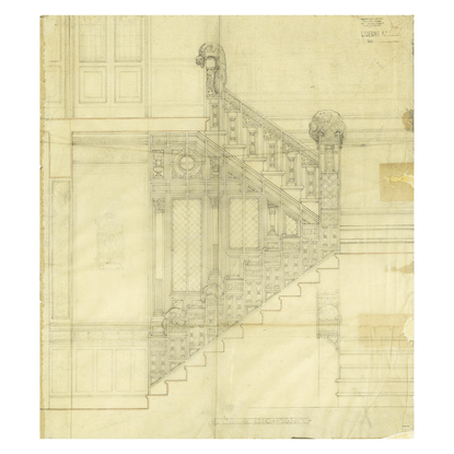 Galileo Chini (Firenze, 1873 - 1956)   LARGE STAIRCASE PROJECT