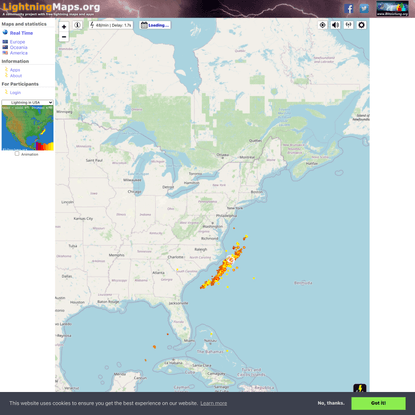 Real Time Lightning Map