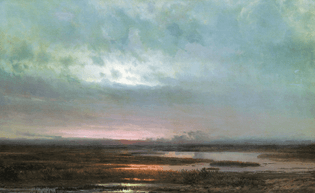 Alexei Kondratyevich Savrasov - Sundown over a marsh, 1871