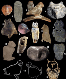 Prehistoric depictions of owls.