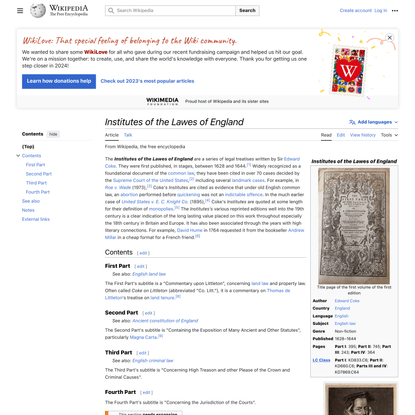 Institutes of the Lawes of England - Wikipedia