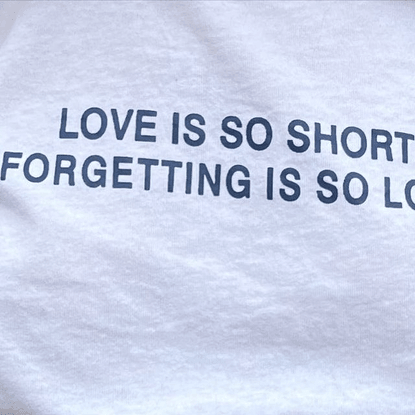 Shanzhai Lyric on Instagram: “LOVE IS SO SHORT FORGETTING IS SO LOVE (📷: @silviabombardini, London)”
