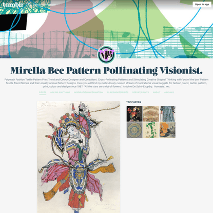 Mirella Bee Pattern Pollinating Visionist.