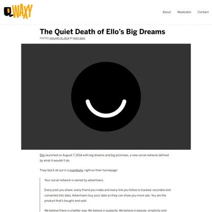 The Quiet Death of Ello's Big Dreams - Waxy.org