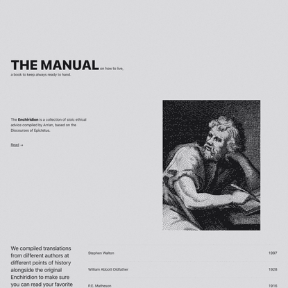 The manual, a compilation of the Enchiridion translations