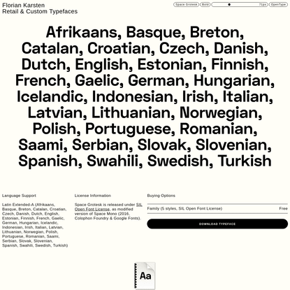 Florian Karsten | Space Grotesk