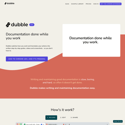 Dubble: Free Step By Step Guide and Screenshots Creator